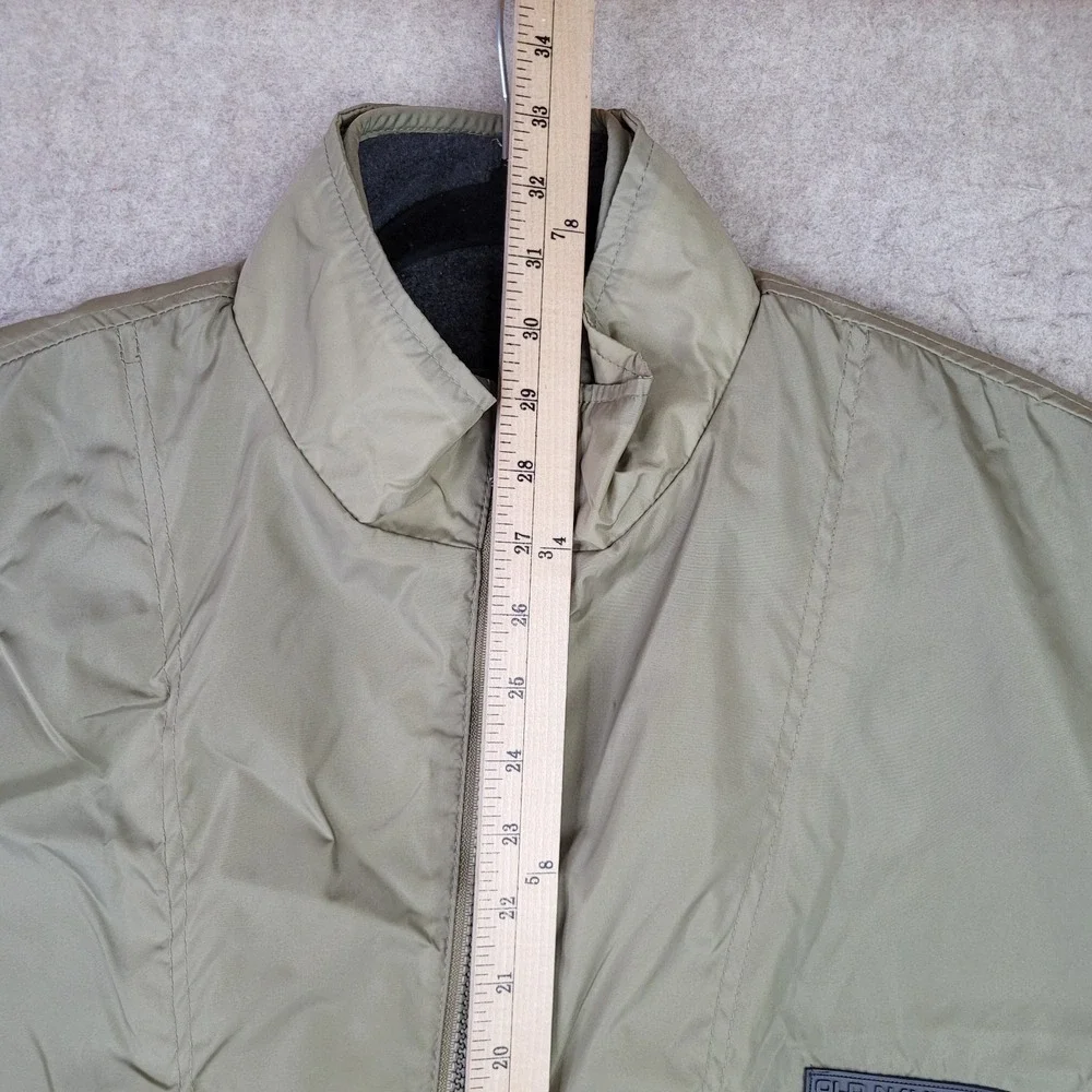 Old Navy Jacket Mens Large 1/4‎ Zip Gray Pullover Windbreaker Reversible Fleece
